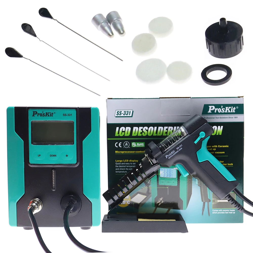 محطة لحام كهربائية رقمية LCD ط - مراجعة Desoldering Gun Vacuum Electric وسعره